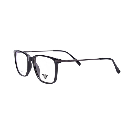 VANROSSI Unisex Black Rectangular Eyeglass Frame