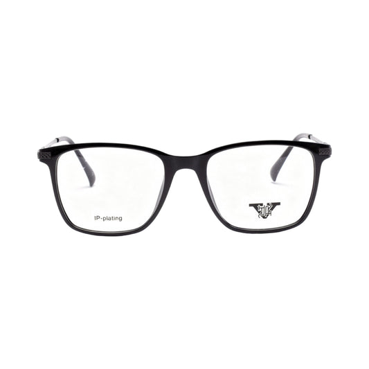 VANROSSI Unisex Black Rectangular Eyeglass Frame