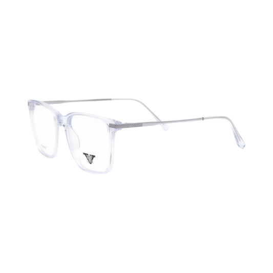VANROSSI Unisex Crystal Clear Rectangular Eyeglass Frame
