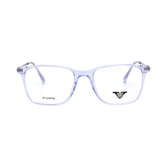 VANROSSI Unisex Crystal Clear Rectangular Eyeglass Frame