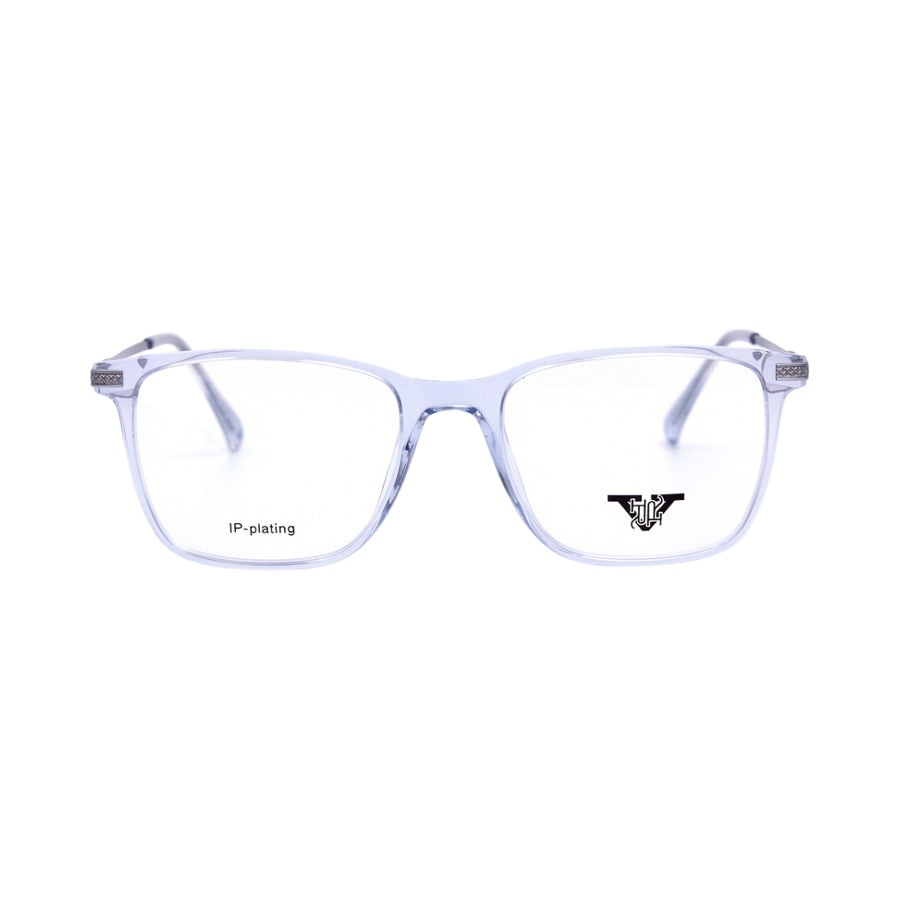 VANROSSI Unisex Crystal Clear Rectangular Eyeglass Frame