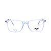 VANROSSI Unisex Crystal Clear Rectangular Eyeglass Frame