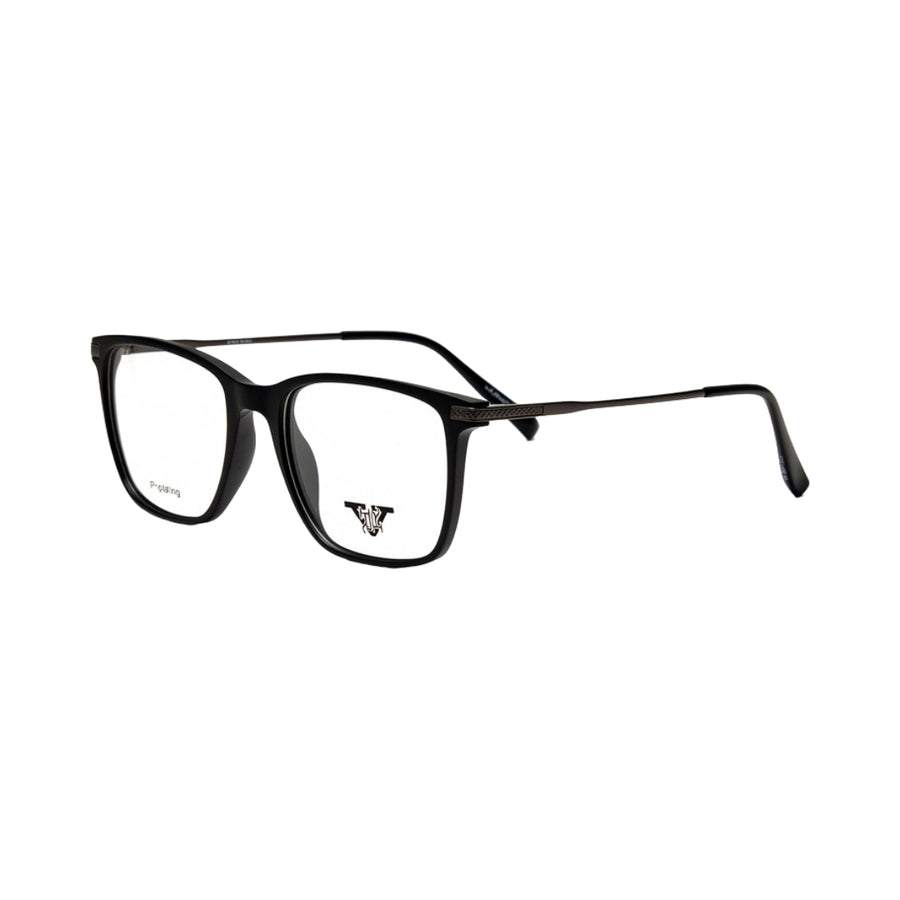 VANROSSI Unisex Black Rectangular Eyeglass Frame