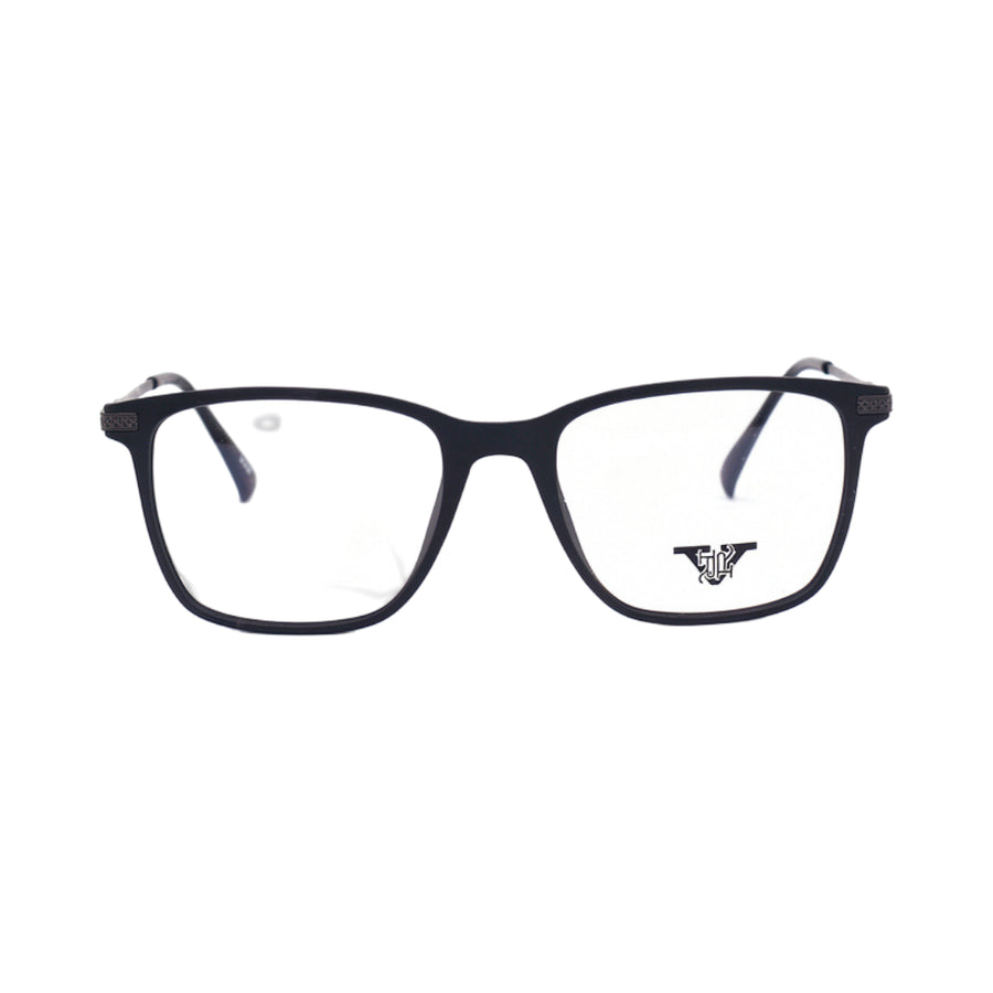 VANROSSI Unisex Black Rectangular Eyeglass Frame