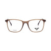 VANROSSI Unisex Crystal Café Rectangular Eyeglass Frame