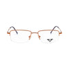 VANROSSI Unisex Semi-Rimless Rectangular Eyeglass Frame