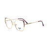 VANROSSI Women's Gold Cat-Eye Eyeglass Frame
