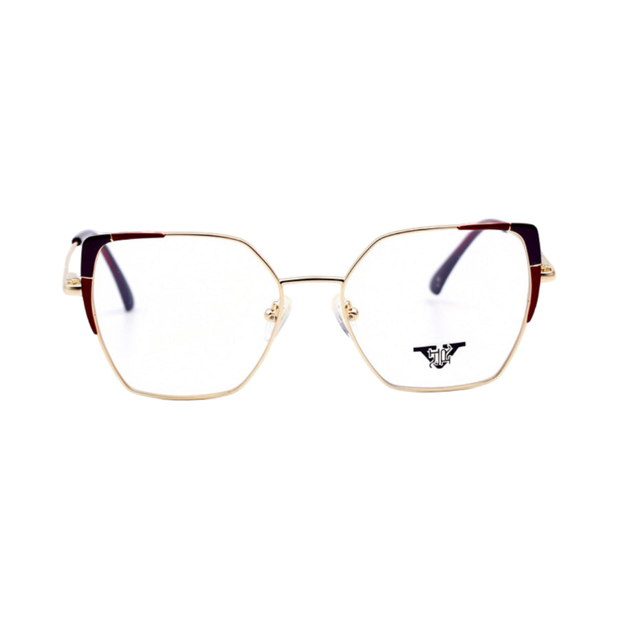 VANROSSI Women's Gold Cat-Eye Eyeglass Frame