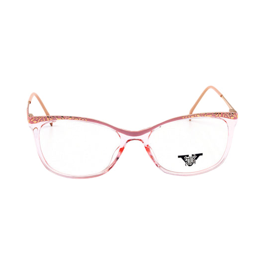 VANROSSI Women's Crystal Pink Cat-Eye Eyeglass Frame