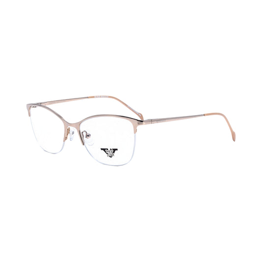 VANROSSI Women's Café Semi-Rimless Cat Eye Eyeglass Frame