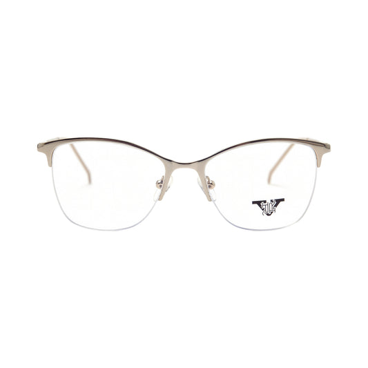 VANROSSI Women's Café Semi-Rimless Cat Eye Eyeglass Frame