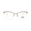 VANROSSI Women's Café Semi-Rimless Cat Eye Eyeglass Frame
