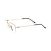 VANROSSI Unisex Gold Semi-Rimless Eyeglass Frame