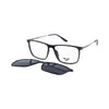 VANROSSI Clip-On Rectangular Optical Glasses
