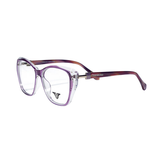 VANROSSI Women's Purple Cat Eye Eyeglass Frame