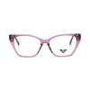 VANROSSI Women's Purple Cat-Eye Eyeglass Frame with Silver Hinge Detail