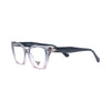 VANROSSI Women's Gradient Turquoise and Pink Cat-Eye Eyeglass Frame
