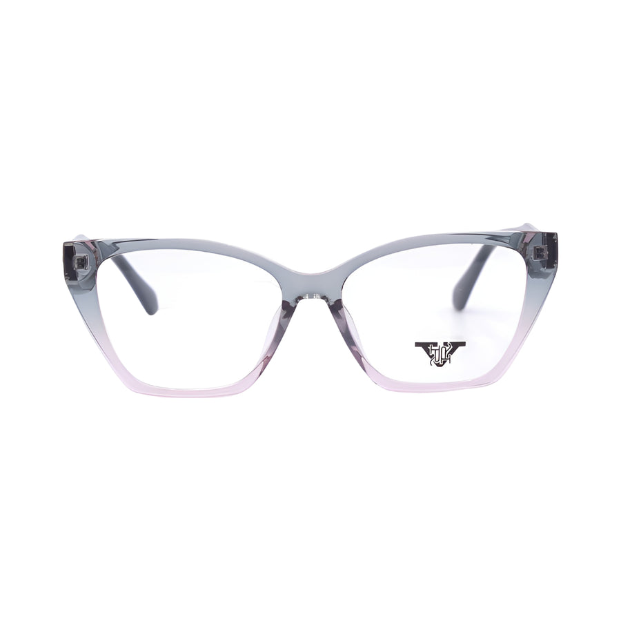 VANROSSI Women's Gradient Turquoise and Pink Cat-Eye Eyeglass Frame