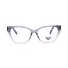VANROSSI Women's Gradient Turquoise and Pink Cat-Eye Eyeglass Frame
