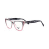 VANROSSI Women's Grey and Pink Cat Eye Eyeglass Frame
