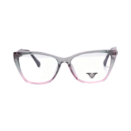 VANROSSI Women's Grey and Pink Cat Eye Eyeglass Frame