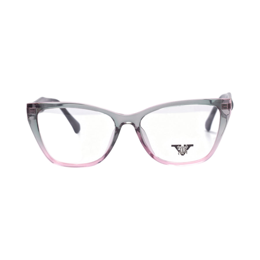 VANROSSI Women's Grey and Pink Cat Eye Eyeglass Frame