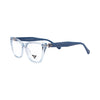 VANROSSI Women's Crystal Clear Cat-Eye Eyeglass Frame