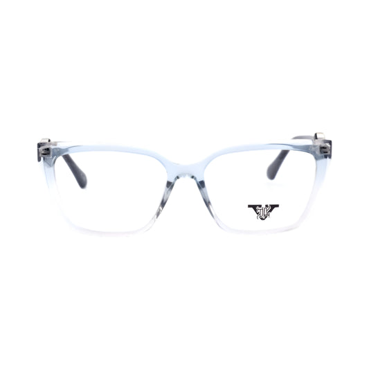 VANROSSI Women's Gradient Crystal Blue Cat-Eye Eyeglass Frame