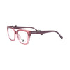 VANROSSI Women's Crystal Pink Cat-Eye Eyeglass Frame