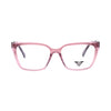 VANROSSI Women's Crystal Pink Cat-Eye Eyeglass Frame