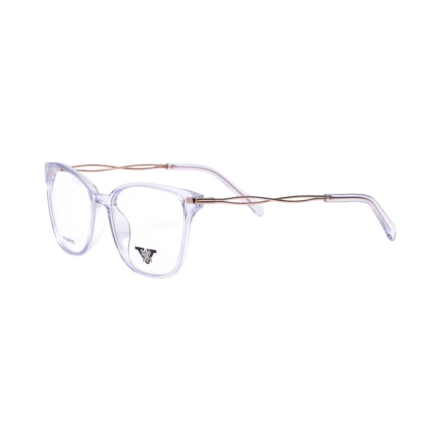 VANROSSI Women's Crystal Clear Cat-Eye Eyeglass Frame