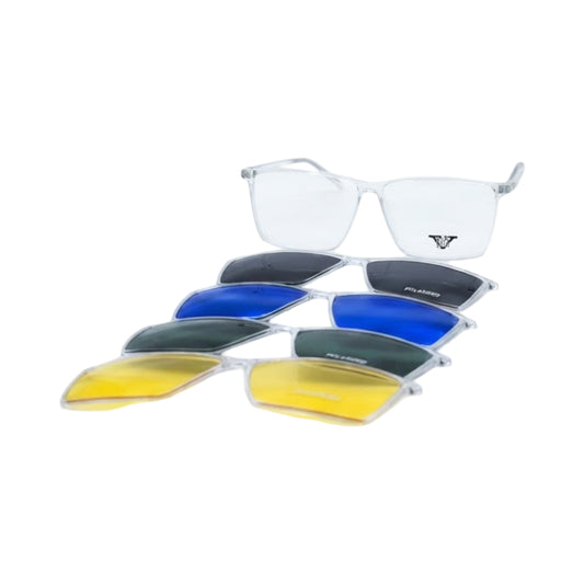 VANROSSI Rectangle Clip-On Optical Glasses