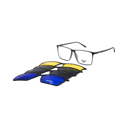 VANROSSI Rectangle Clip-On Optical Glasses