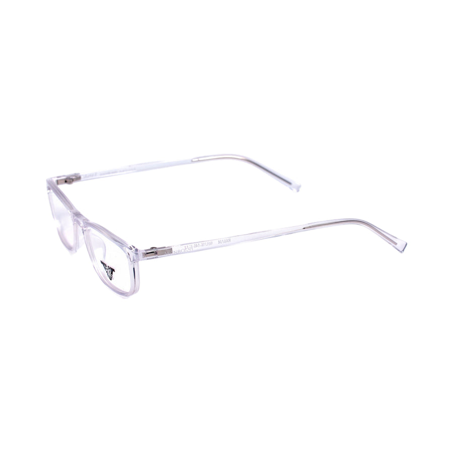 VANROSSI Unisex Crystal Clear Rectangular Eyeglass Frame