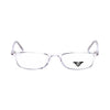 VANROSSI Unisex Crystal Clear Rectangular Eyeglass Frame