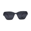 Women's clear front geometric optical glasses with pink arms and modern lightweight frame.